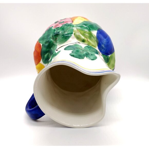 Vintage Ditmar Urbach Art Pottery Pitcher Vase Jug Hand Painted Czechoslovakia - Picture 8 of 14